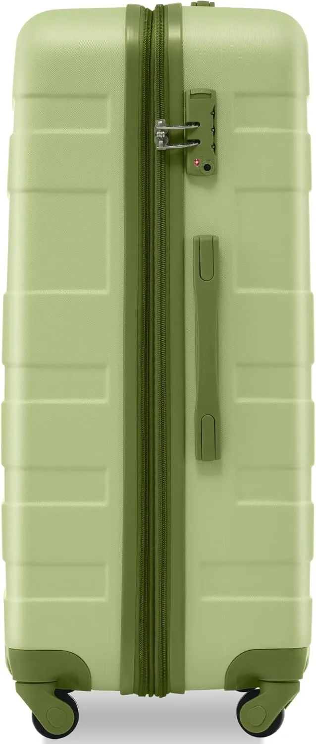 Luggage Sets New Model Expandable ABS Hardshell 3pcs Clearance Luggage Hardside Lightweight Durable Suitcase sets Spinner Wheels Suitcase with TSA Lock 20''24''28'' (3, Light Green)