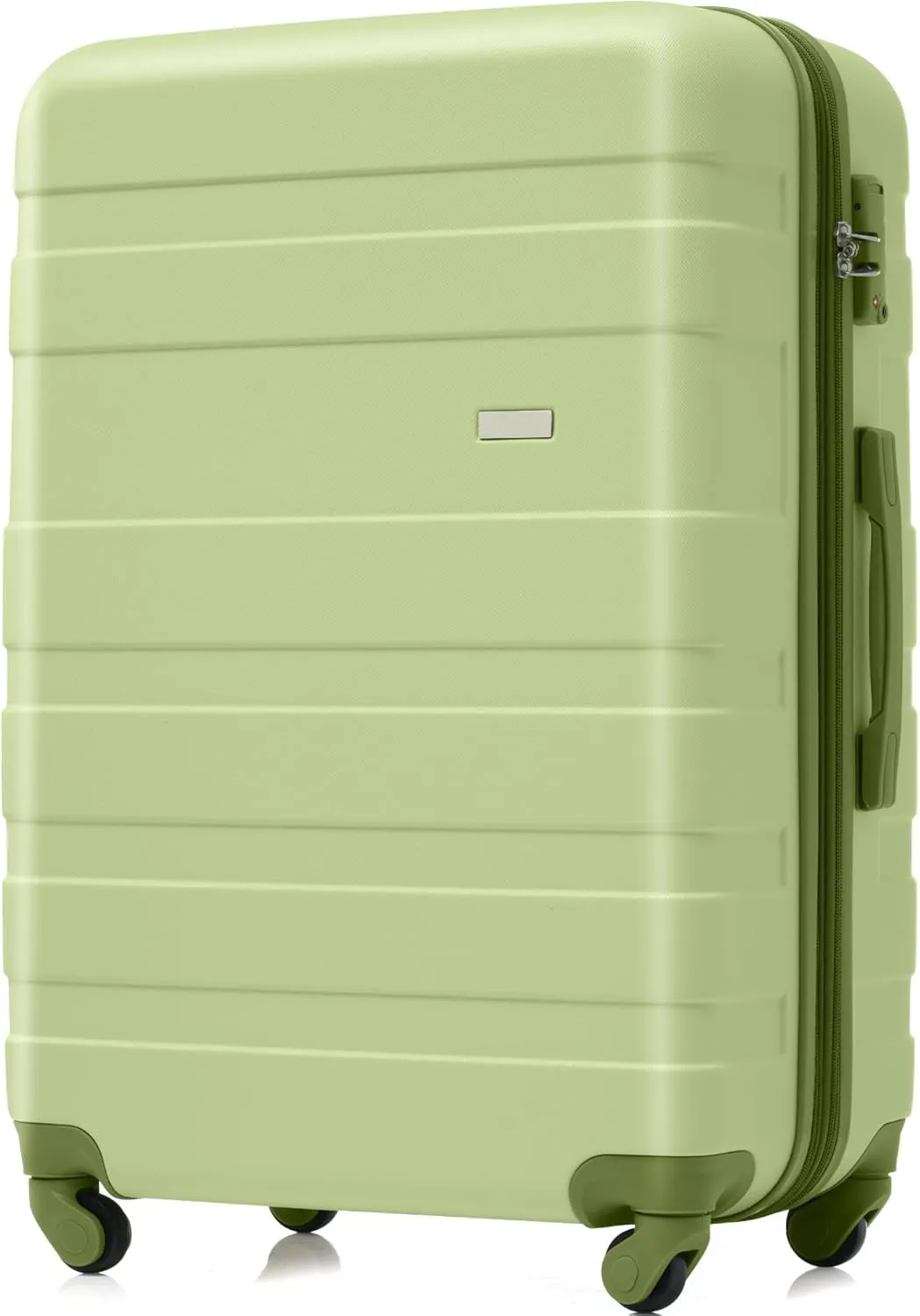 Luggage Sets New Model Expandable ABS Hardshell 3pcs Clearance Luggage Hardside Lightweight Durable Suitcase sets Spinner Wheels Suitcase with TSA Lock 20''24''28'' (3, Light Green)