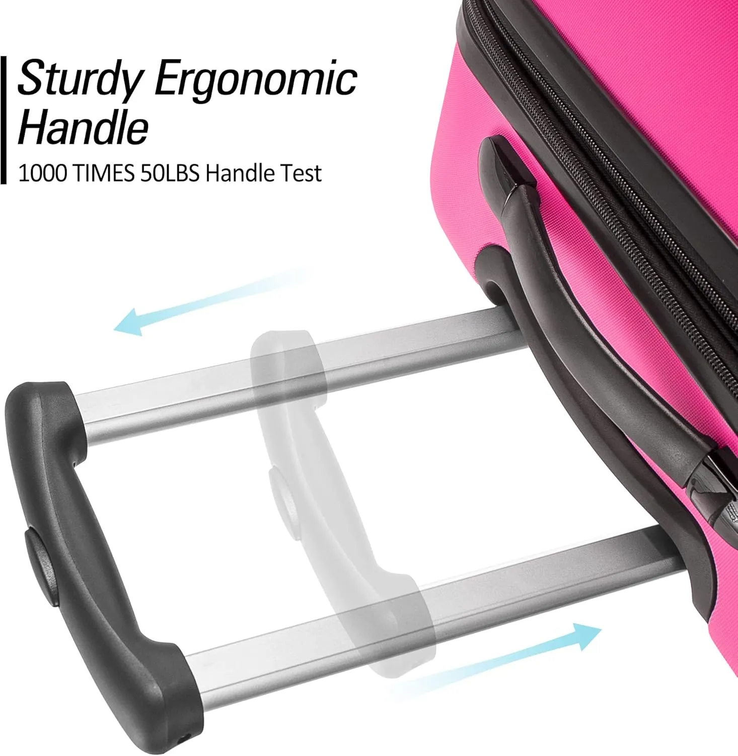 Luggage Sets New Model Expandable ABS Hardshell 3pcs Clearance Luggage Hardside Lightweight Durable Suitcase sets Spinner Wheels Suitcase with TSA Lock 20''24''28'' (3, Pink-1)