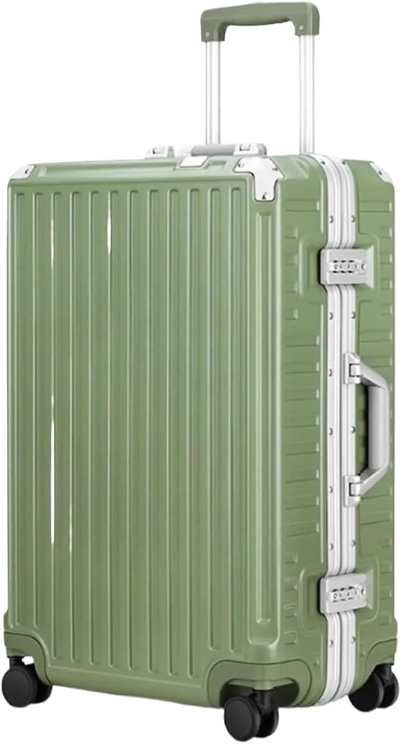 Luggage Suitcase Hard Shell Luggage With Aluminum FrameNo Zipper Suitcase With Spinner Wheels Trolley Suitcase (Color : C, Size : 26in)
