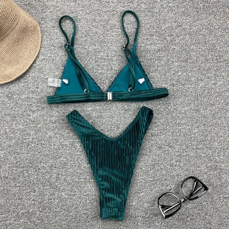 Luscious Velvet Bikini Set