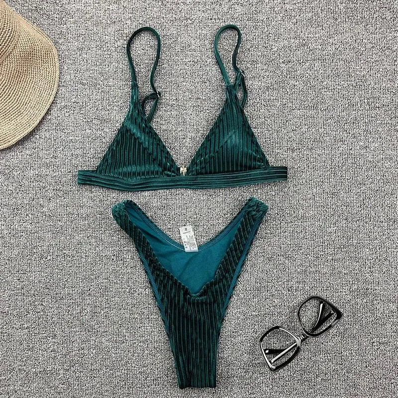 Luscious Velvet Bikini Set