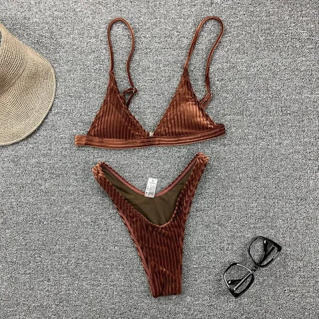 Luscious Velvet Bikini Set