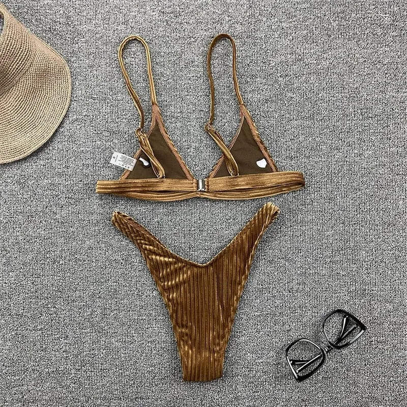 Luscious Velvet Bikini Set
