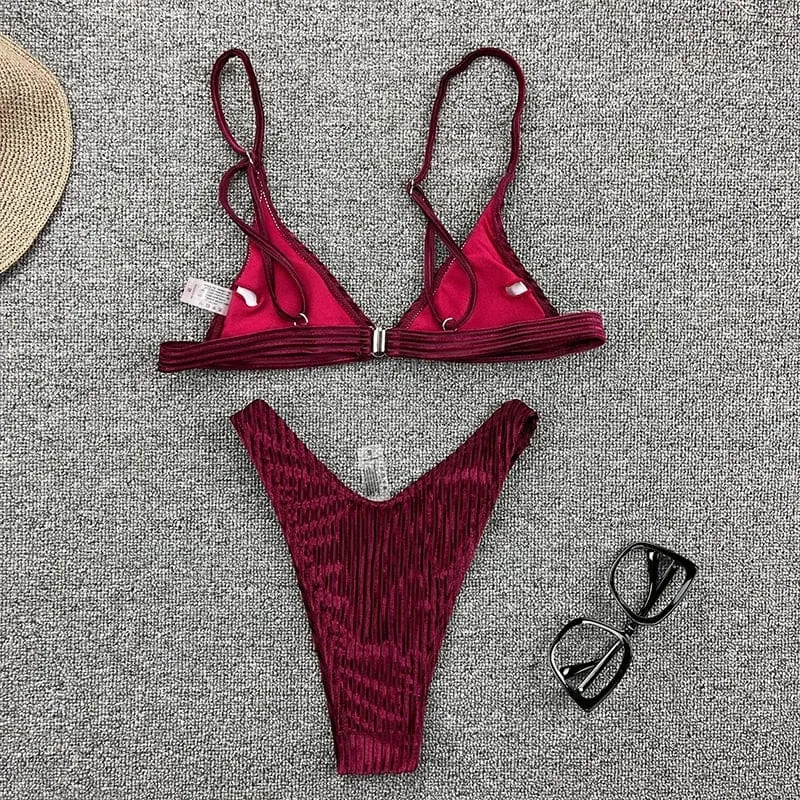 Luscious Velvet Bikini Set