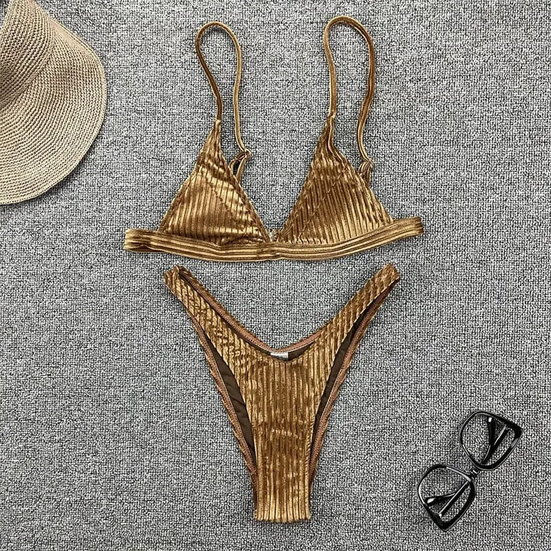 Luscious Velvet Bikini Set