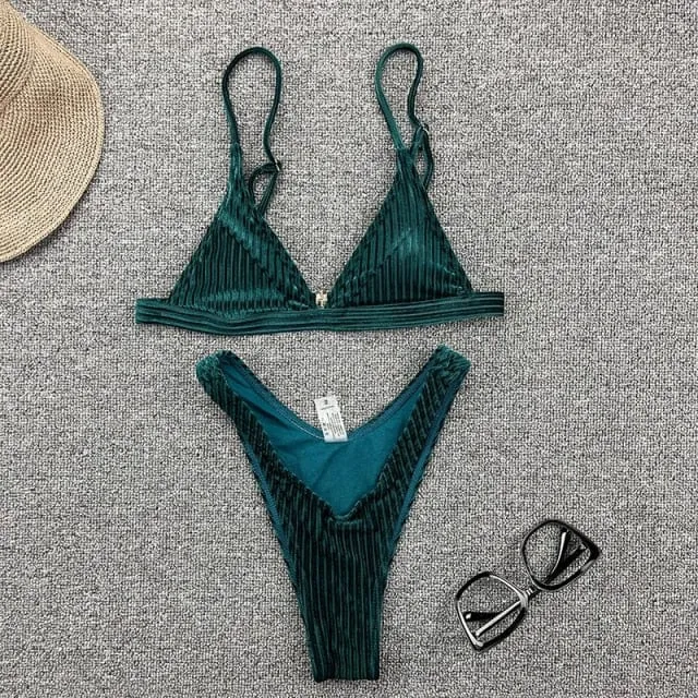 Luscious Velvet Bikini Set
