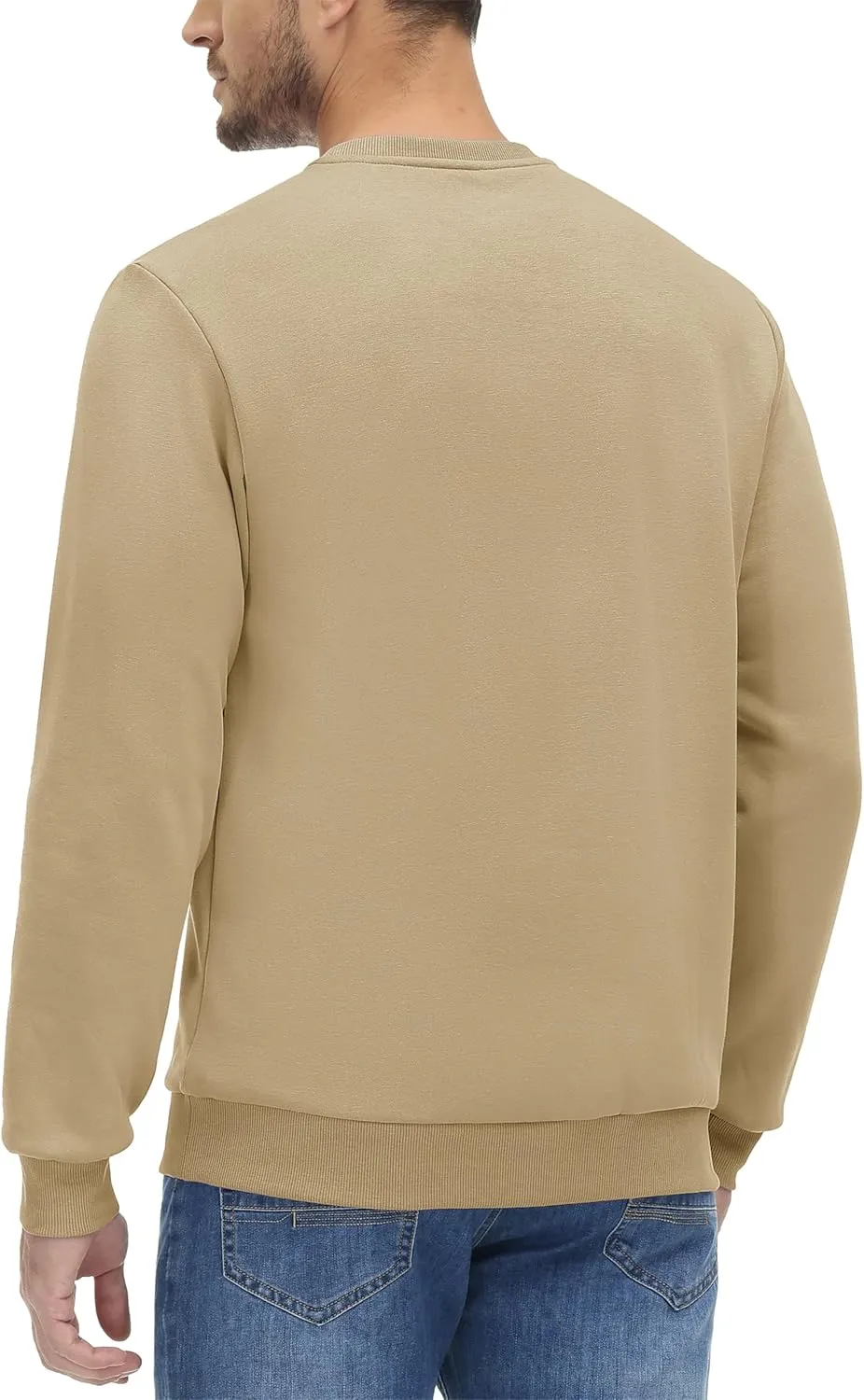 MAGCOMSEN Men's Crewneck Sweatshirt Long Sleeve Casual Warm Fleece Pullover