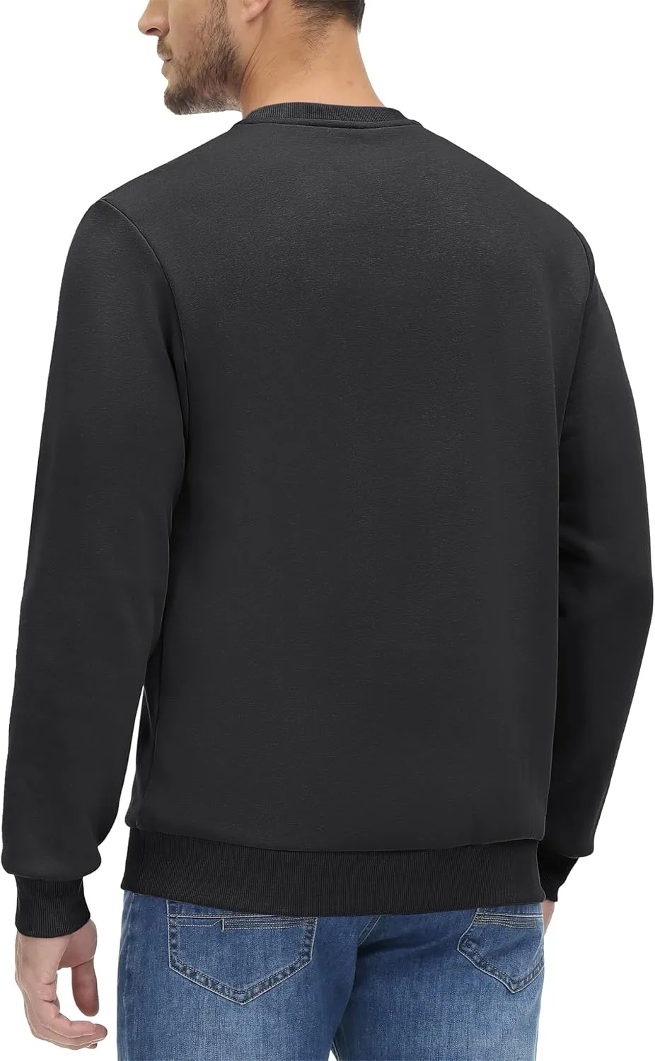 MAGCOMSEN Men's Crewneck Sweatshirt Long Sleeve Casual Warm Fleece Pullover