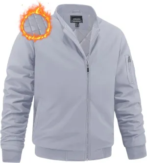 MAGNIVIT Men's Winter Bomber Jacket Windproof Warm Full Zipper Outer Wear Casual Flight Jacket Coat with Pockets
