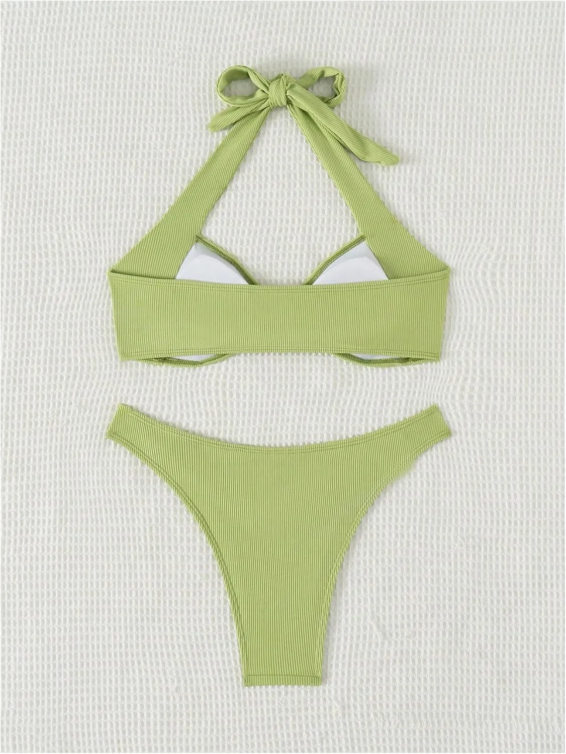 MakeMeChic Halter Bikini Sets for Women Sexy Micro Bikini Bathing Suit Two Piece Swimsuits 2025