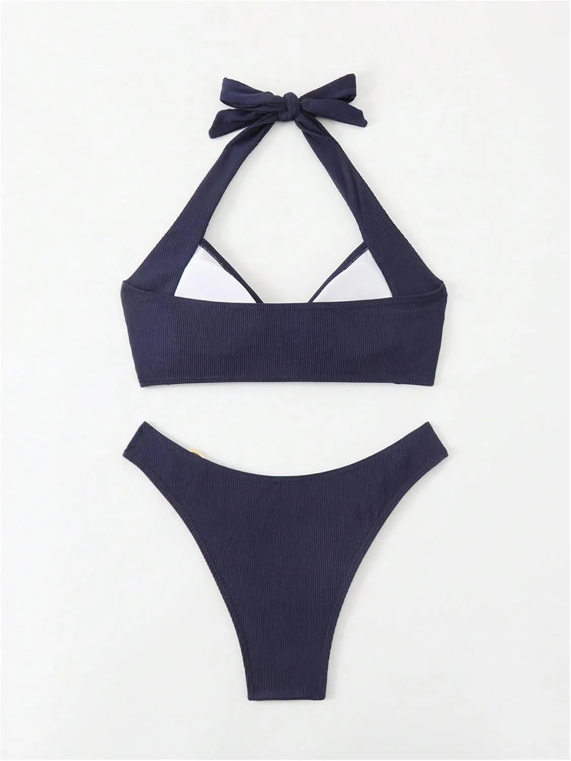 MakeMeChic Halter Bikini Sets for Women Sexy Micro Bikini Bathing Suit Two Piece Swimsuits 2025
