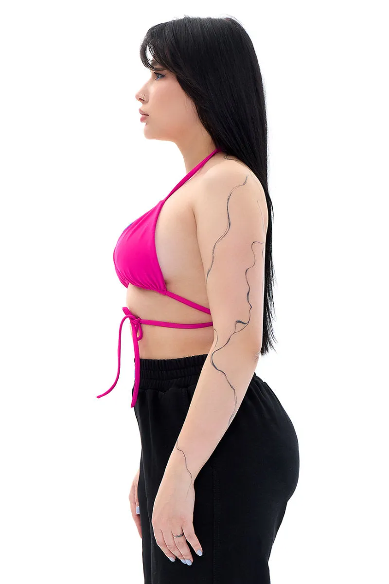 MÆD Bikini Top - Matte Pink