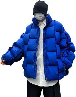 Men Thick Jacket Men Parkas Jacket Outwear Coats Solid Stand Collar Windbreaker Cotton Padded Jacket
