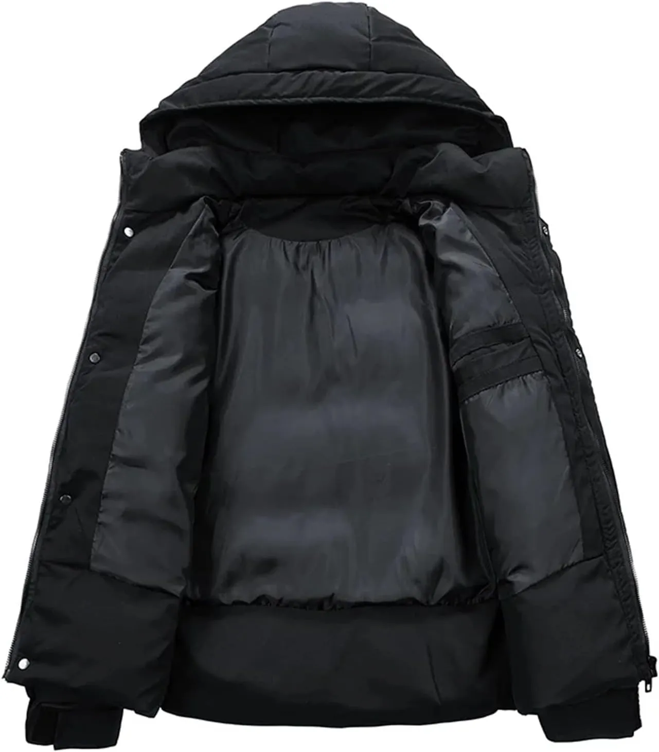 Men Winter Down Cotton Coat Padded jacketr Men's Packable Puffer jacketr Lightweight Hooded Windproof Winter Coat