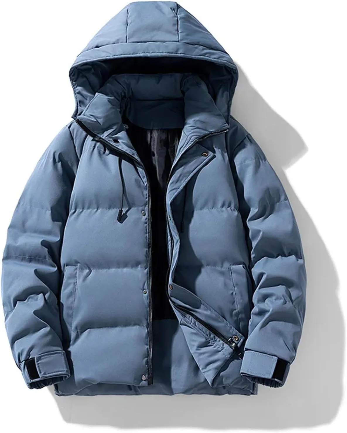 Men Winter Down Cotton Coat Padded jacketr Men's Packable Puffer jacketr Lightweight Hooded Windproof Winter Coat