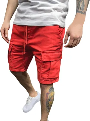 Men's Baggy Jean Shorts Loose Fit Vintage Wide Leg Jorts Y2K Streetwear Hip Hop Casual Long Cargo Denim Shorts
