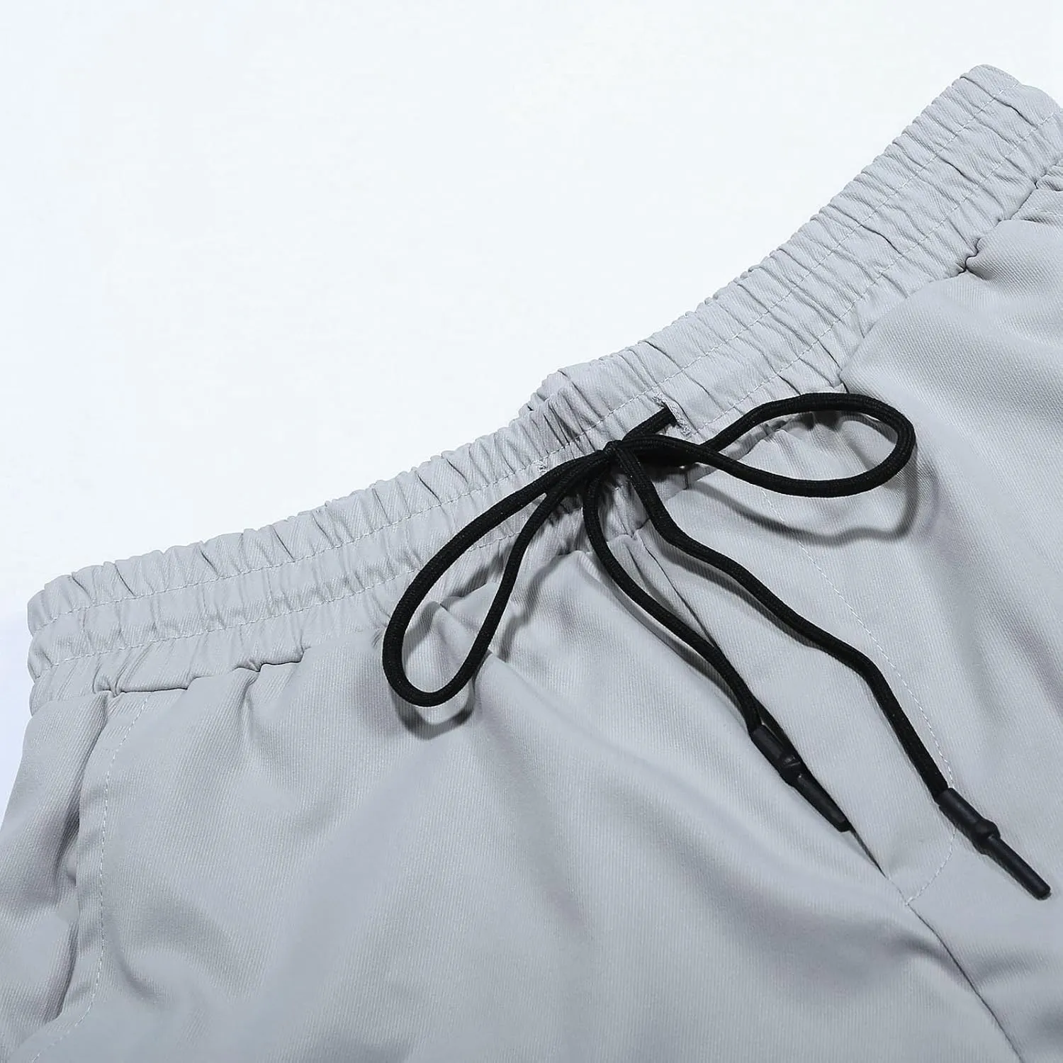 Mens Cargo Sweatpants with Pockets Elastic Waisted Lightweight Joggers Casual Relaxed Fit Drawstring Stretch Jogging Trousers