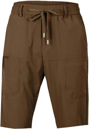 Mens Casual Fashion Capri Pants Summer Hip-Hop Solid Color Drawstring Waisted Running Sport Sweatpants with Pockets