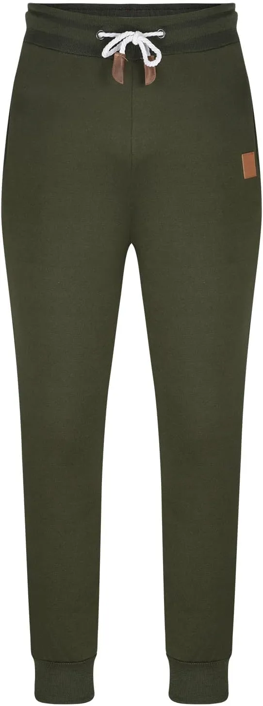 Mens Casual Pants Drawstring Elastic Waist Sports Sweatpants Cotton Solid Loose Trousers Classic-Fit Long Pant
