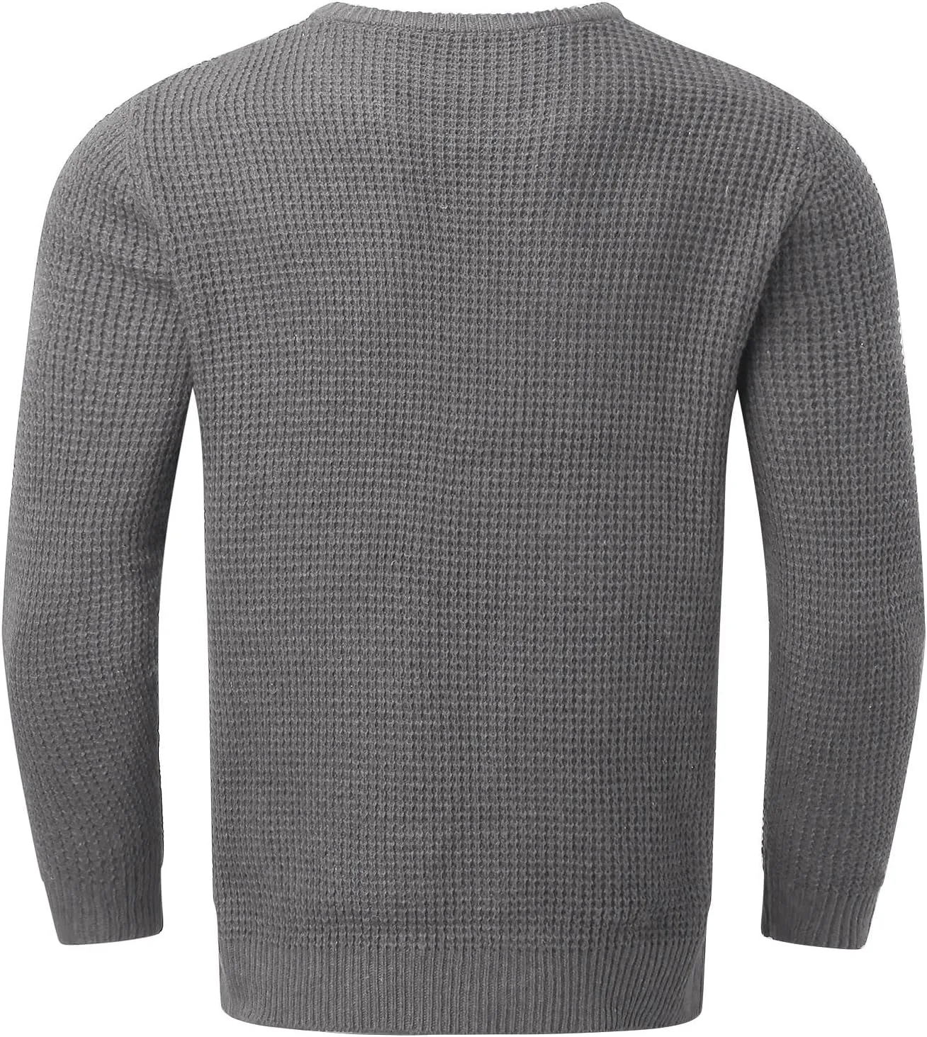Mens Crewneck Cable Knit Chunky Pullover Sweater Long-Sleeve Soft Cotton Basic Lightweight Sweater Fashion Tops