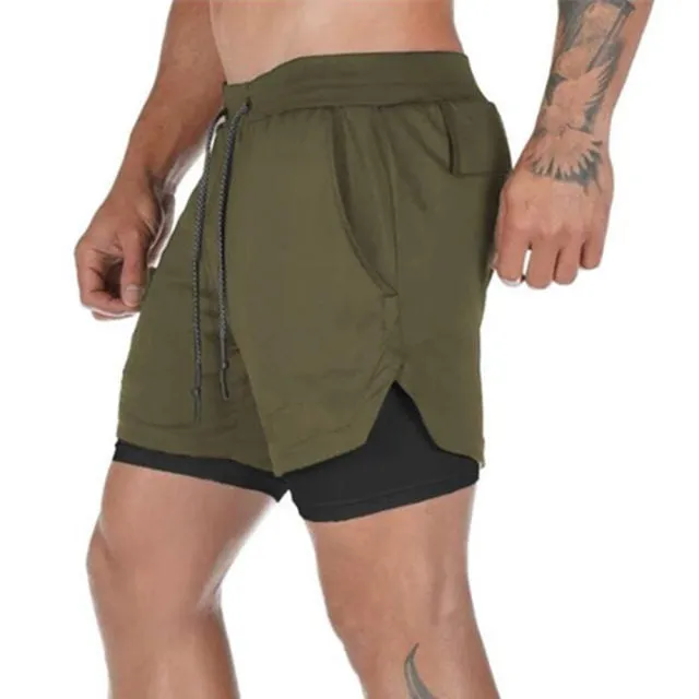 Men's Double Decker Quick Dry Shorts With Phone Pocket