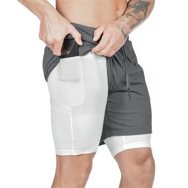 Men's Double Decker Quick Dry Shorts With Phone Pocket