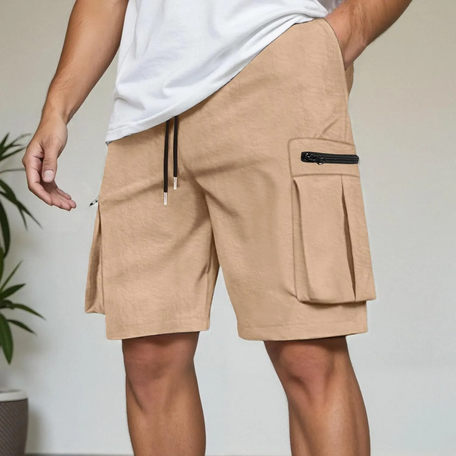 Men's Dress Pants Linen Working Beach Joggers Swim Shorts Skinny Big and Tall with Pockets Regular Fit Wide Leg Casual