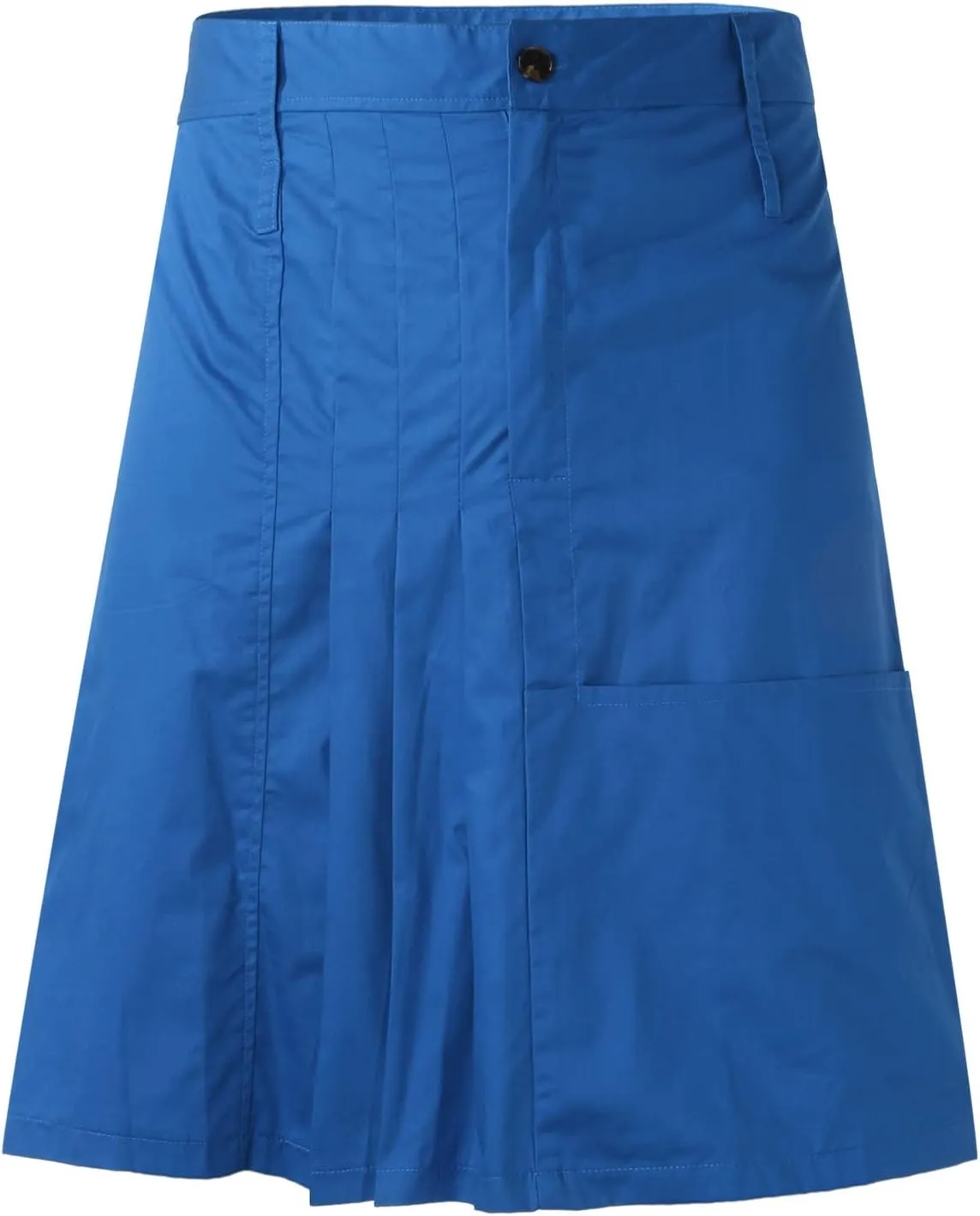 Mens Fashion Pleated Skirt Casual Skirt Skirt Scottish Style Retro Solid Pocket Pleated Skirt