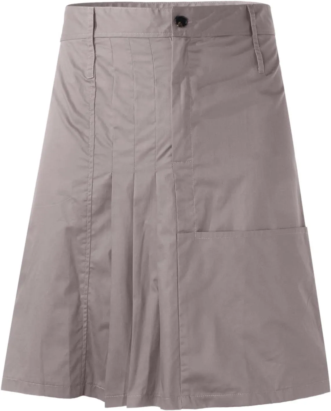 Mens Fashion Pleated Skirt Casual Skirt Skirt Scottish Style Retro Solid Pocket Pleated Skirt