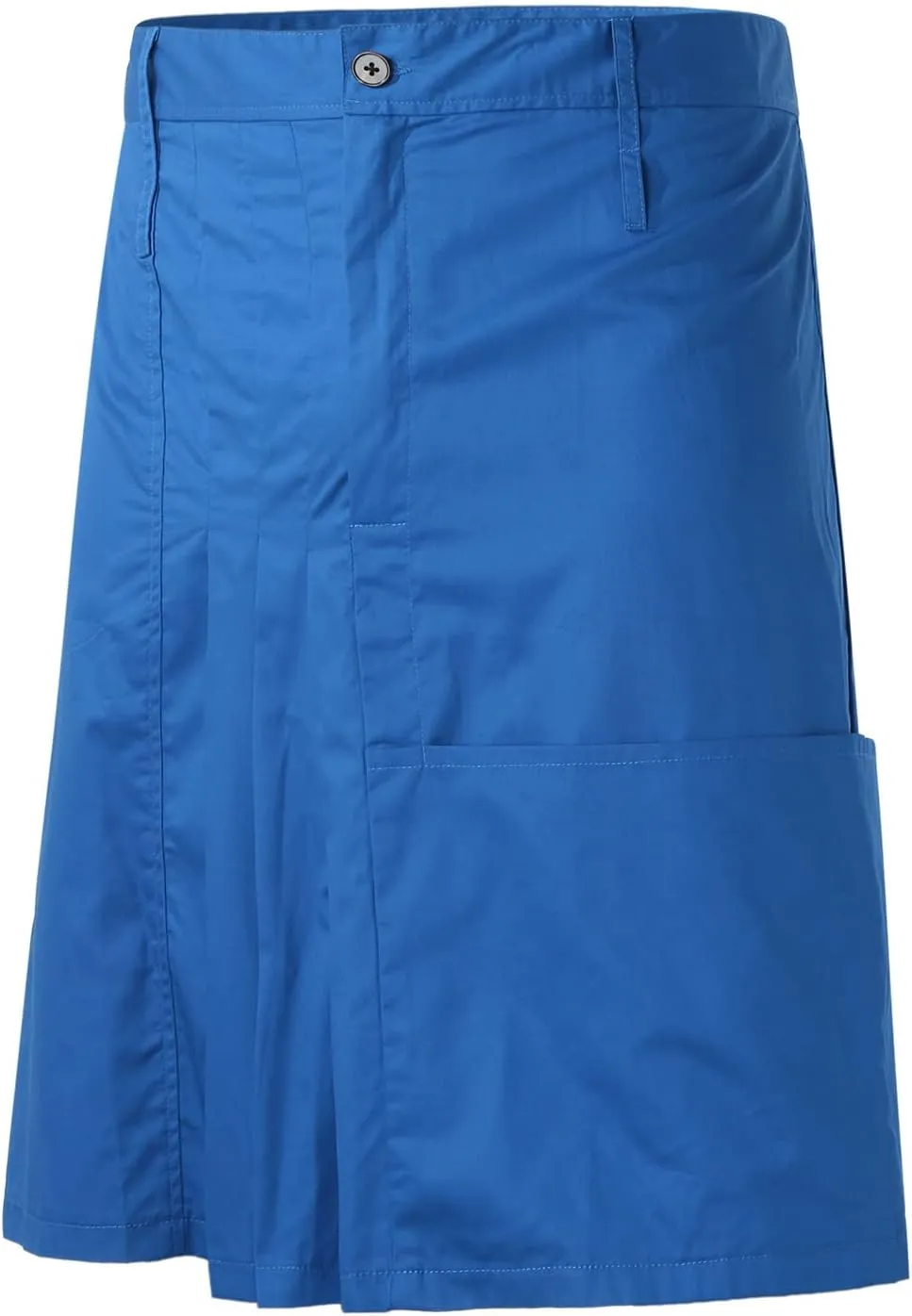 Mens Fashion Pleated Skirt Casual Skirt Skirt Scottish Style Retro Solid Pocket Pleated Skirt