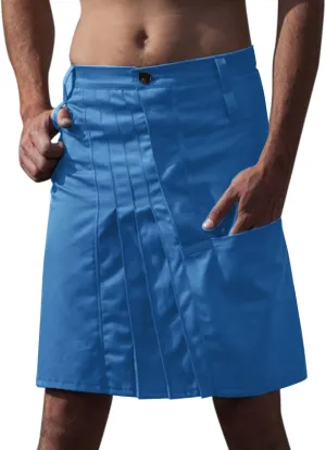 Mens Fashion Pleated Skirt Casual Skirt Skirt Scottish Style Retro Solid Pocket Pleated Skirt