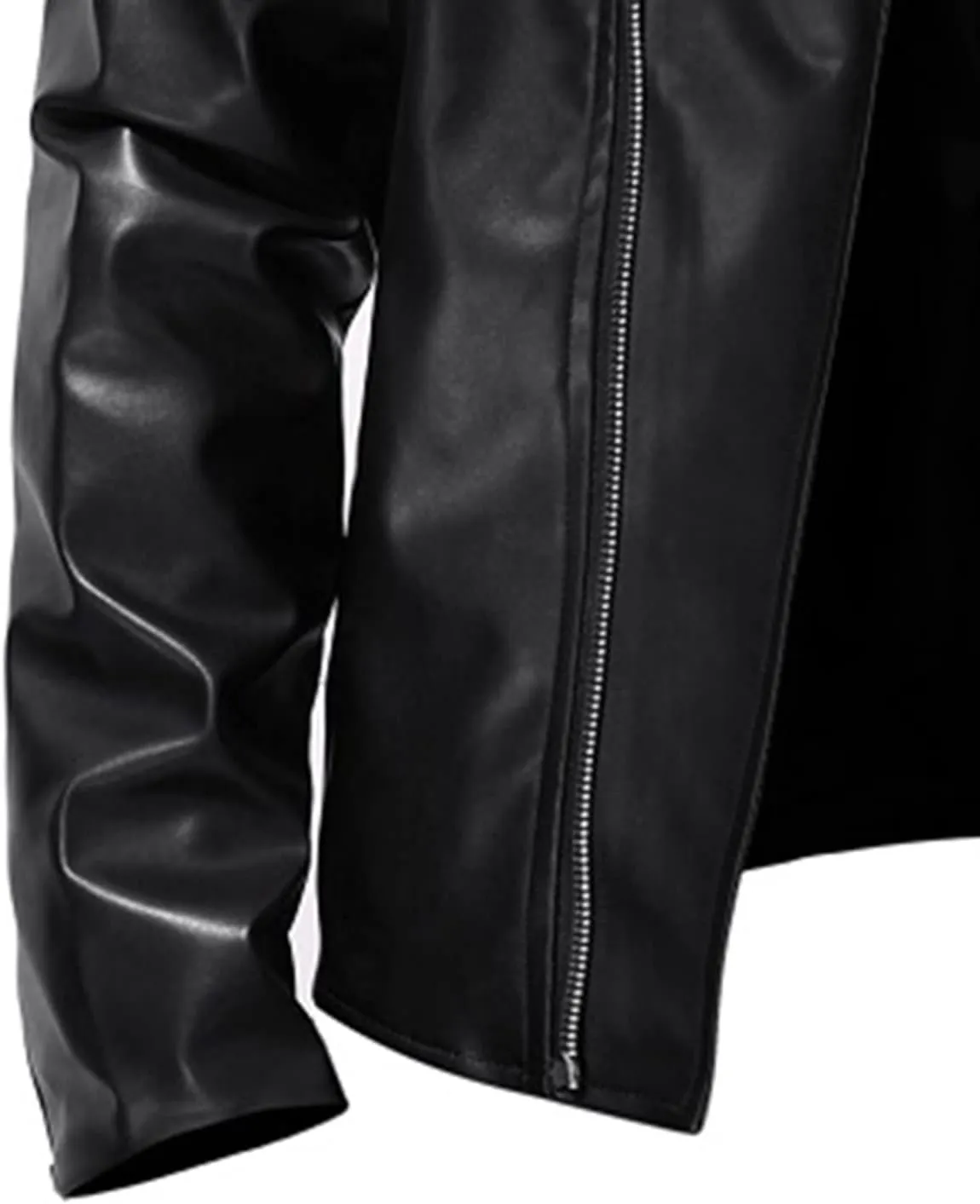 Men's Faux Leather Motorcycle Jacket Military Bomber Cargo Jackets Windproof Coat Original Zip Biker Motorcycle Outwear