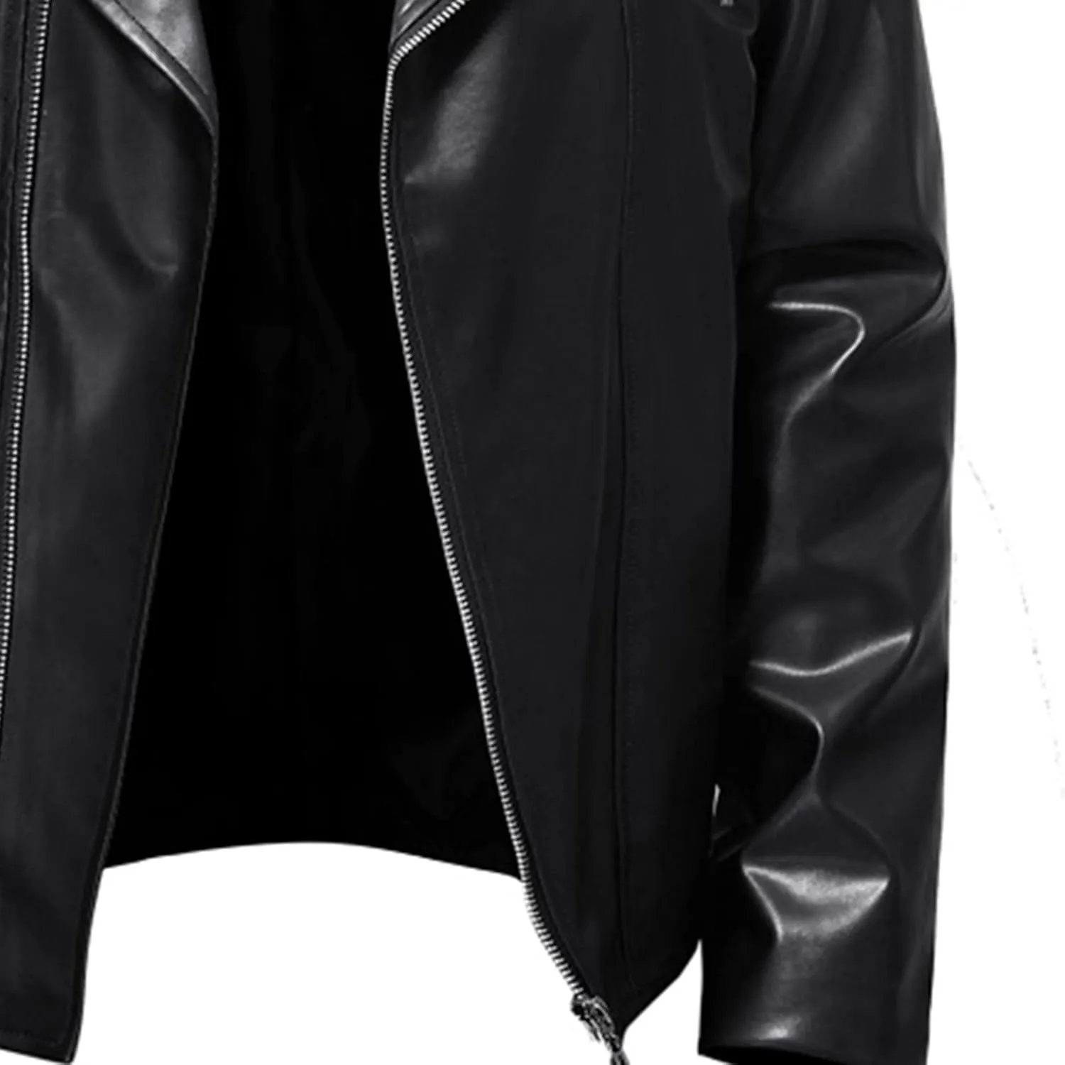 Men's Faux Leather Motorcycle Jacket Military Bomber Cargo Jackets Windproof Coat Original Zip Biker Motorcycle Outwear