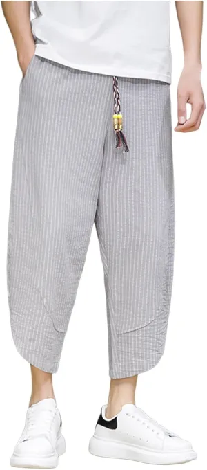 Mens Harem Pants Shorts Long Graphic with Pockets for Men Summer Lounge Boho Plus Size Beach Yoga