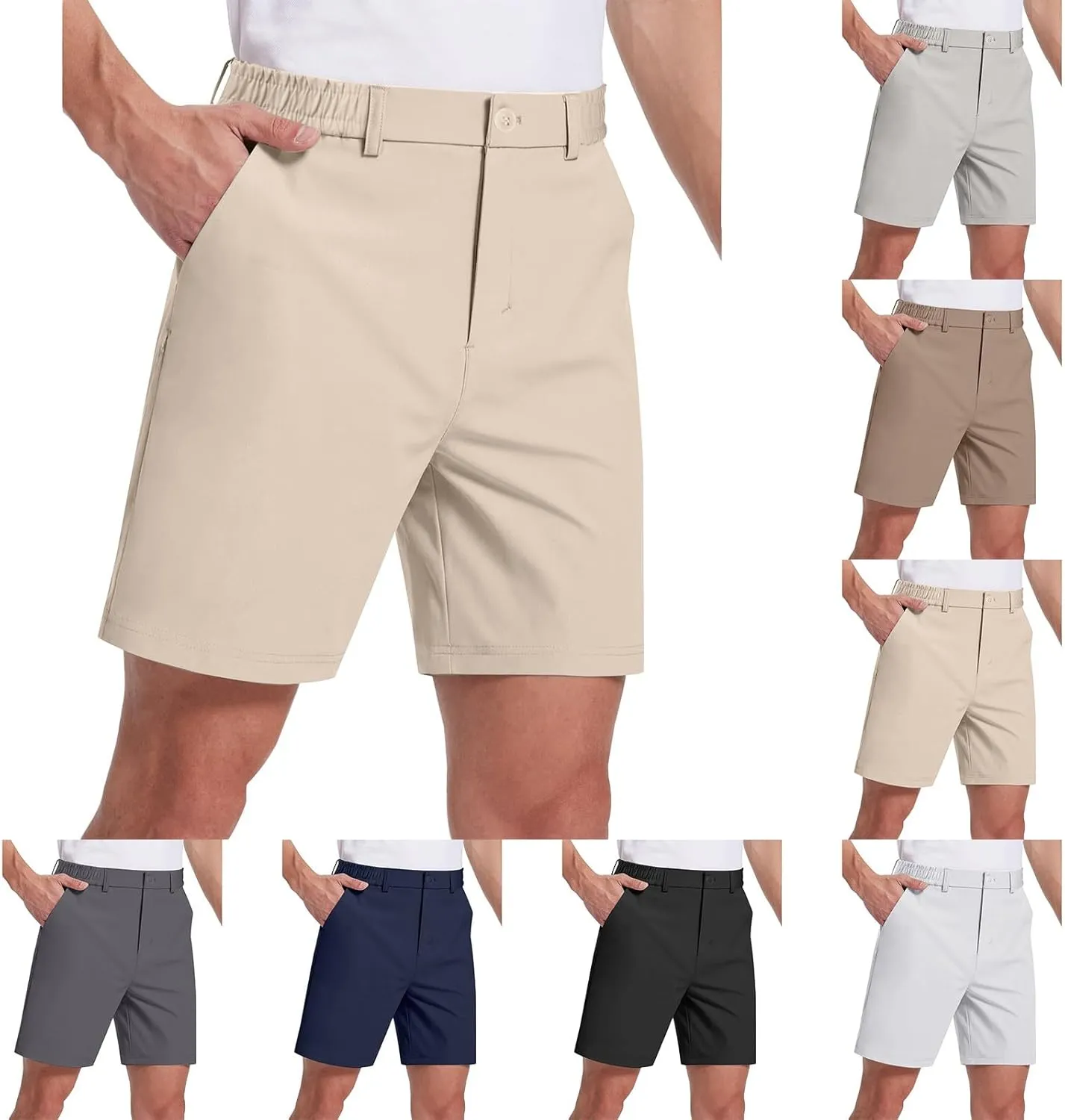 Men's Hiking Shorts 7" Lightweight Cargo Work Shorts for Men Summer Travel Golf Casual Outdoor Pants with Pockets