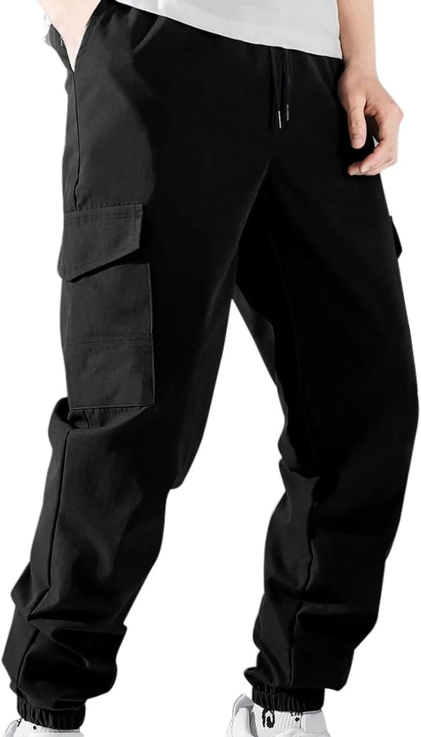 Mens Hippie Pants Linen Harem Baggy Men Graphic Trouser Anime Beach Casual Comfy Bohemian Cotton Wear with Pockets