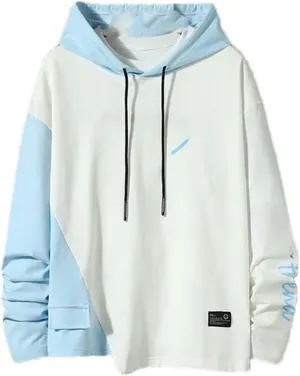 Men's Hooded Pullover Jacket Sweatshirt Loose Fit Autumn/winter School Uniform Top Shirt Color Block hooded sweatshirt