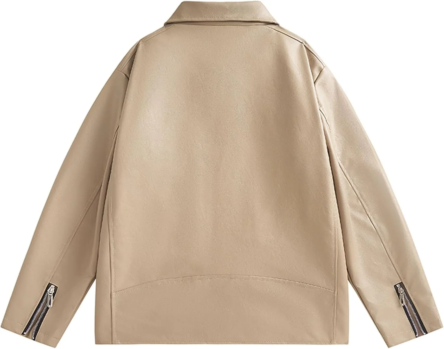 Mens Leather Jacket Turn Down Collar Jacket Waterproof Motorcycle Jacket Casual Faux Leather Jacket Warm Winter Coats