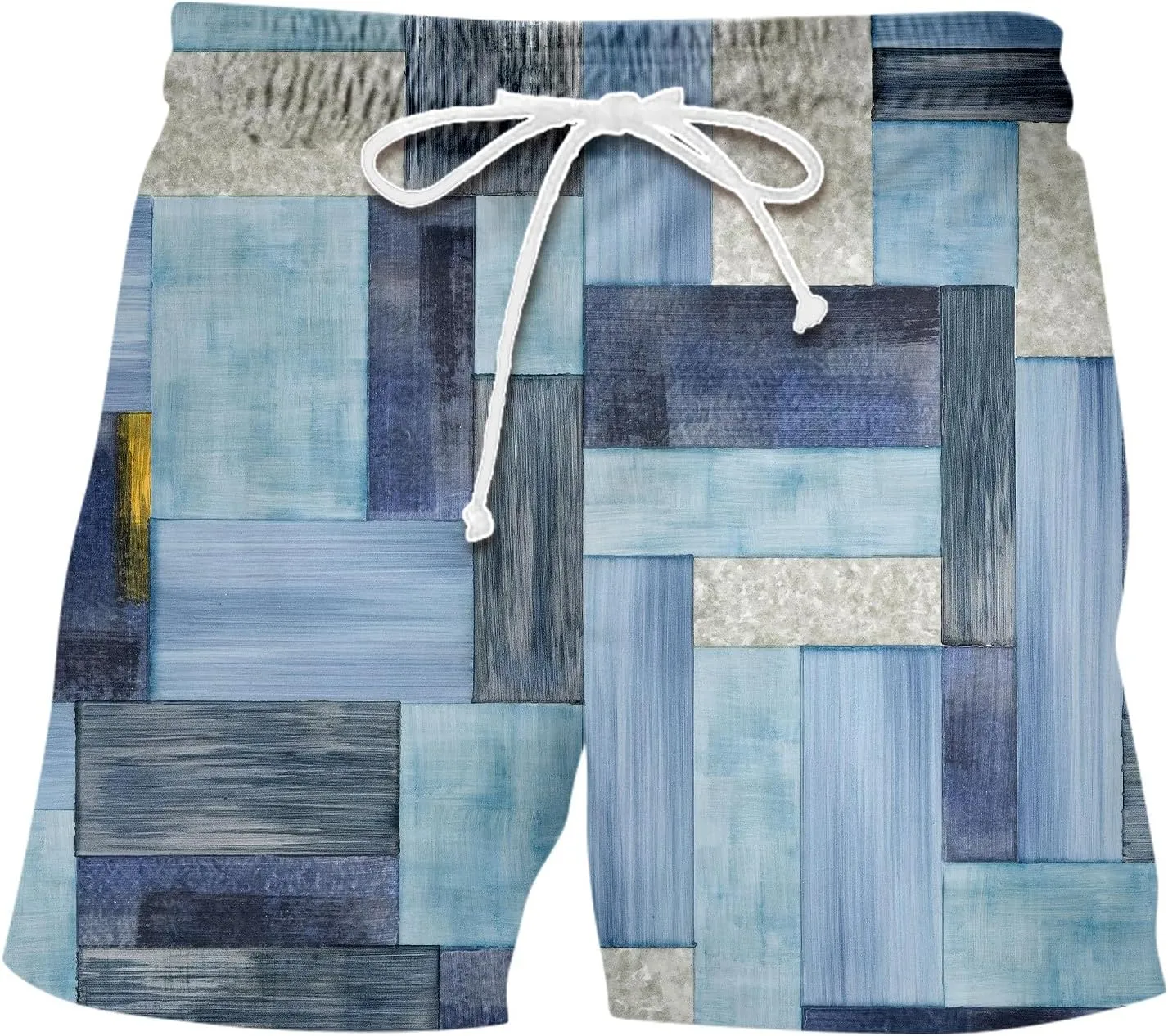 Men's Linen Cotton Gingham Bermuda Shorts Lightweight Summer Plaid Yoga Beach Wear Big and Tall Casual Workout Short