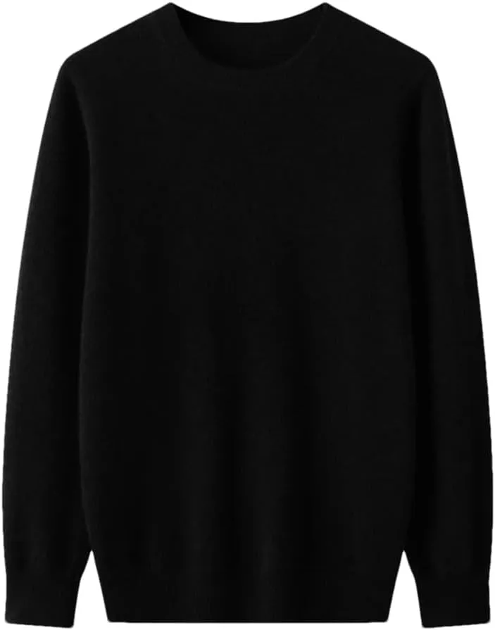 Men's Long Sleeve Sweater Loose O Neck Knitwear Pullover Sweater Casual Tops