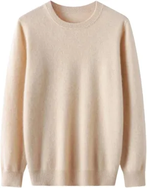 Men's Long Sleeve Sweater Loose O Neck Knitwear Pullover Sweater Casual Tops