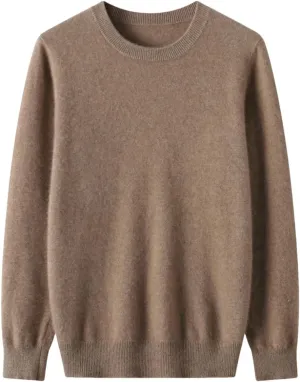 Men's Long Sleeve Sweater Loose O Neck Knitwear Pullover Sweater Casual Tops