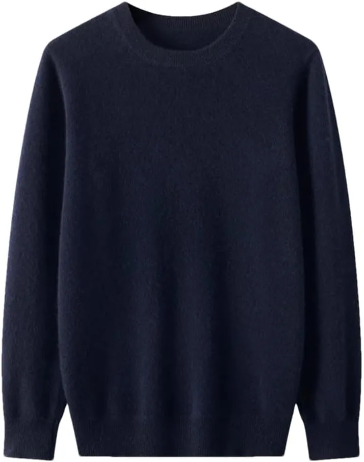 Men's Long Sleeve Sweater Loose O Neck Knitwear Pullover Sweater Casual Tops