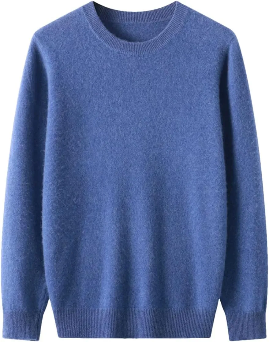 Men's Long Sleeve Sweater Loose O Neck Knitwear Pullover Sweater Casual Tops