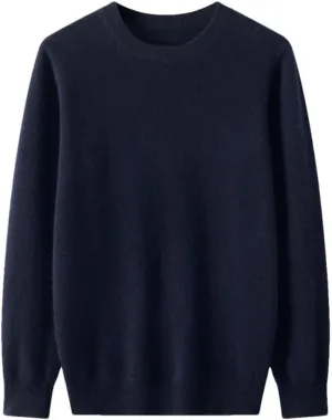 Men's Long Sleeve Sweater Loose O Neck Knitwear Pullover Sweater Casual Tops