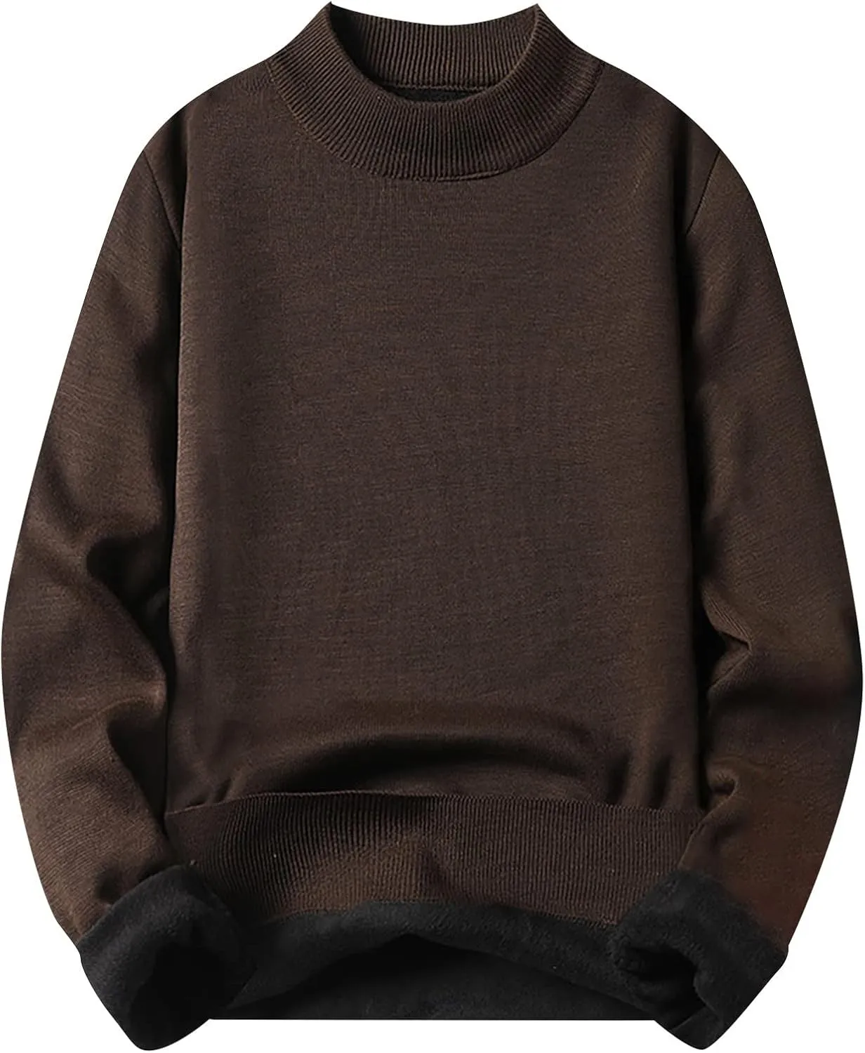 Mens Pullover Sweater,Crewneck Knitted Sweater Colorblock Slim Knitwear Casual Long Sleeve Tops