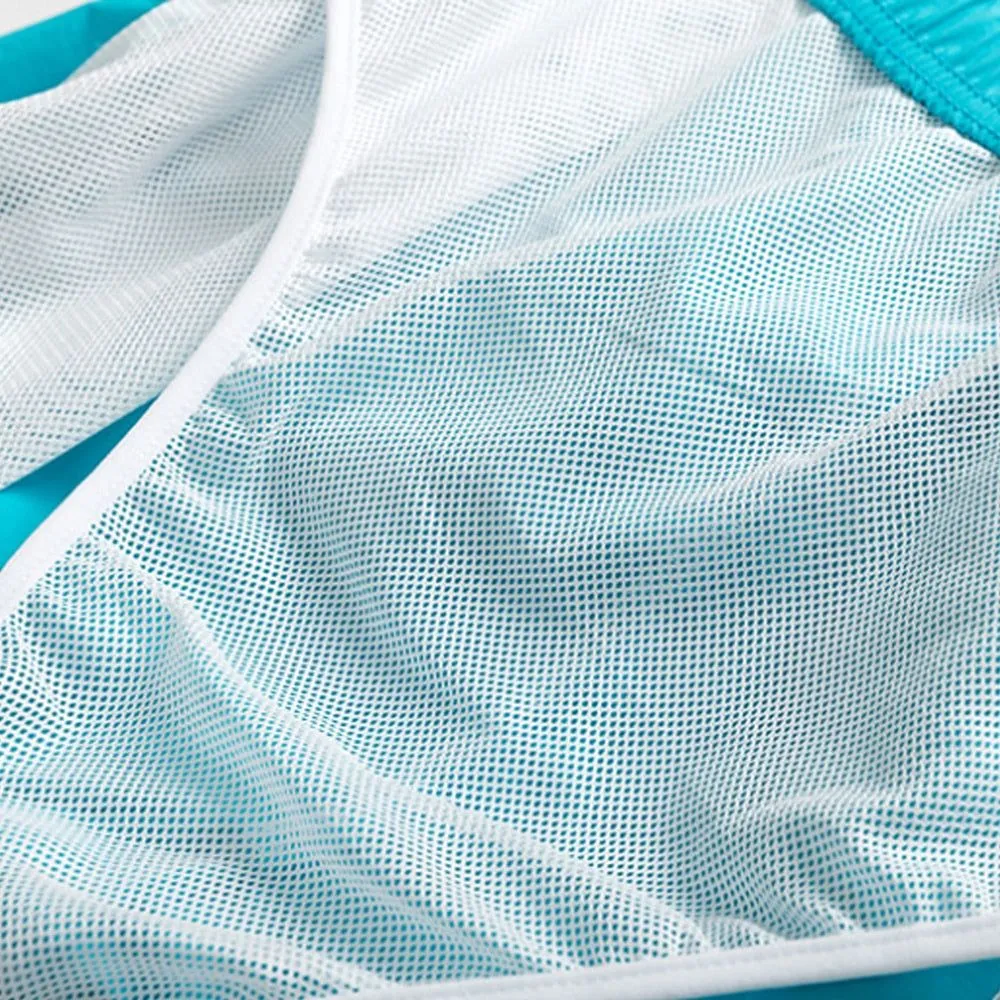 Men's Quick Dry Swim Shorts Drawstring Elastic Waist Side Pockets Beach Volleyball
