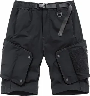 Men's Streetwear Black Cargo Shorts Men Techwear Military Tactical Shorts Harajuku Short Pants Male