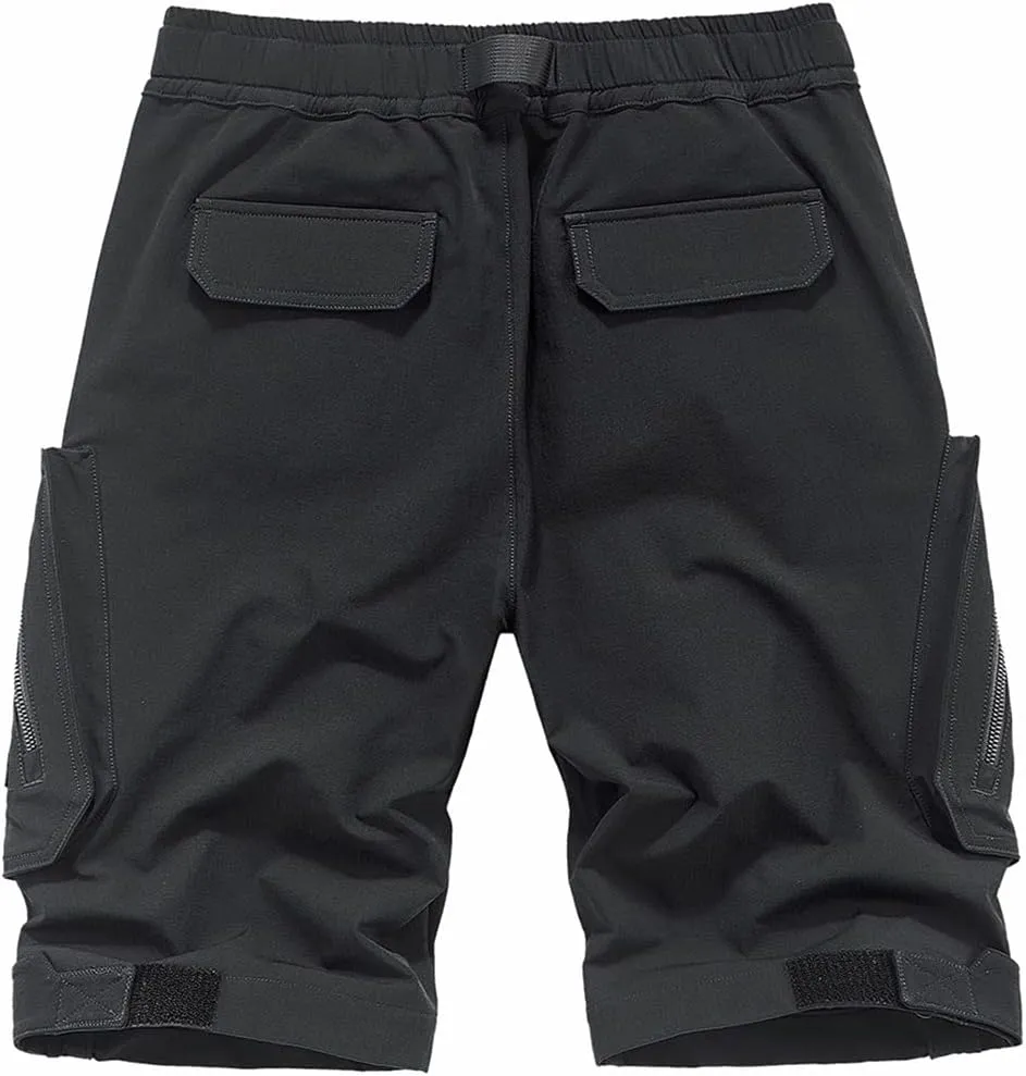 Men's Streetwear Black Cargo Shorts Men Techwear Military Tactical Shorts Harajuku Short Pants Male